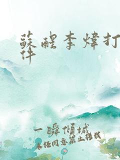 苏醒李炜打架事件