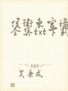 侯卫东官场笔记全集txt下载