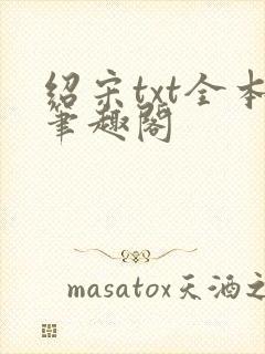 绍宋txt全本笔趣阁