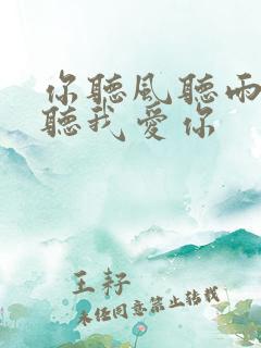 你听风听雨却不听我爱你