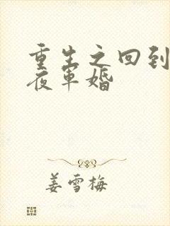 重生之回到新婚夜军婚