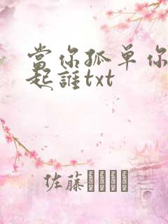 当你孤单你会想起谁txt