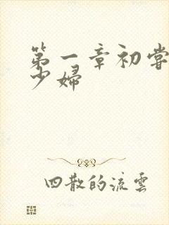 第一章初尝云雨少妇