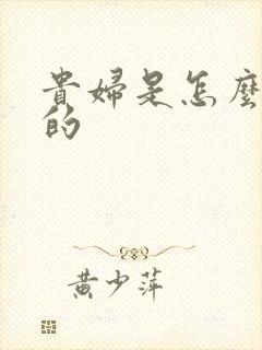 贵妇是怎么炼成的