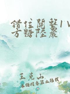 错位关系1∨1方糖陆岩