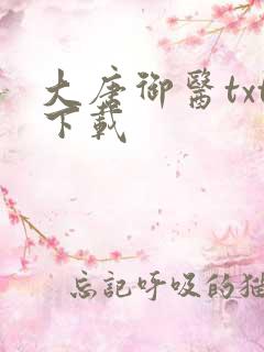 大唐御医txt下载