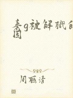 秦g被解职的原因