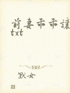 前妻乖乖让我疼txt