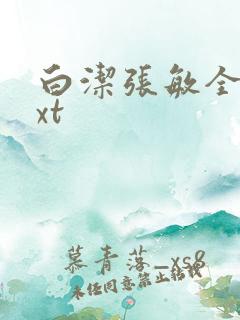 白洁张敏全集txt