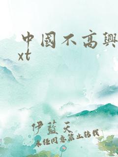 中国不高兴 txt