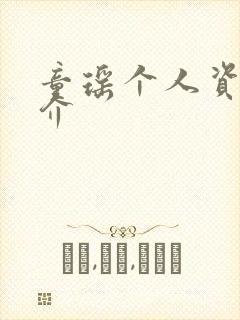 童瑶个人资料简介