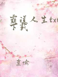 霸道人生txt下载