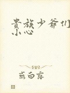 贵族少爷们 请小心