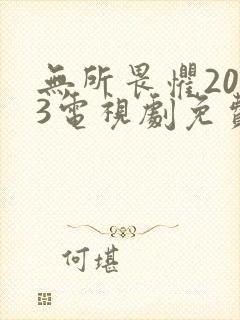 无所畏惧2023电视剧免费观看