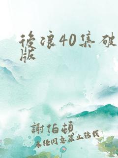 后浪40集破解版