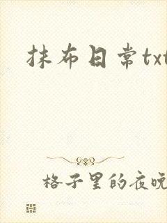 抹布日常txt
