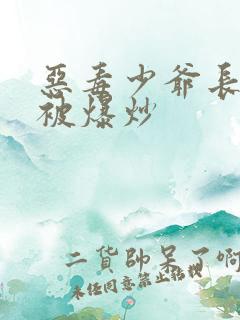 恶毒少爷长大后被爆炒