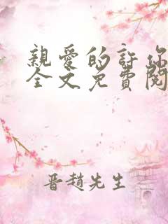 亲爱的许你来生全文免费阅读