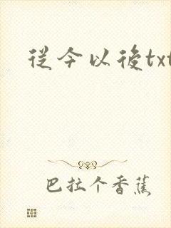 从今以后txt