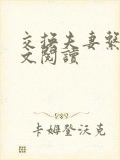 交换夫妻系列全文阅读