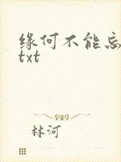 缘何不能忘记你txt