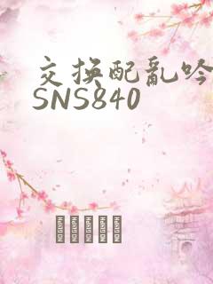 交换配乱吟粗大SNS840