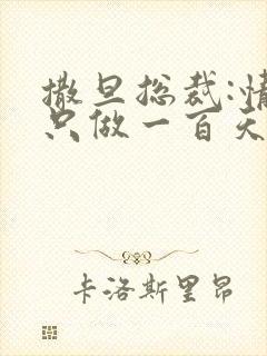 撒旦总裁:情人只做一百天