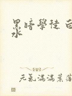 黑暗学徒 白开水