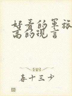 好看的军旅肉质高的现言