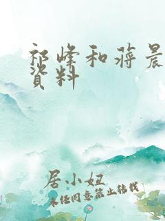 祁峰和蒋晨个人资料