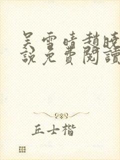 吴雪晴赵晓东小说免费阅读