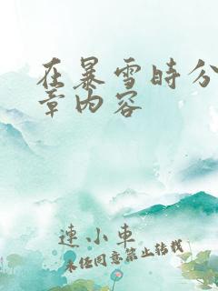 在暴雪时分54章内容