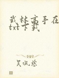 武林高手在校园txt下载