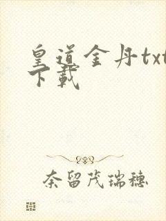 皇道金丹txt下载