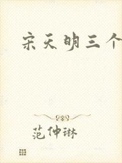 宋天明三个婆娘