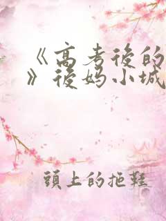 《高考后的假期》后妈小城