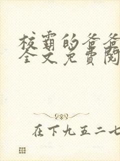 校霸的爸爸小说全文免费阅读