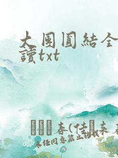 大团圆结全文阅读txt