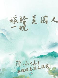 嫁给美国人的第一晚