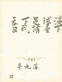 天下足球演员的自我修养下