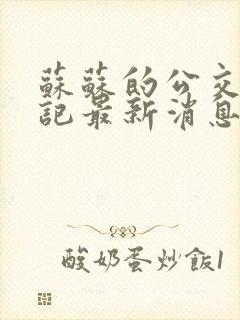 苏苏的公交车日记最新消息