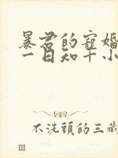 暴君的宠婚日常一日知千小说免费