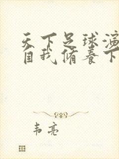 天下足球演员的自我修养下