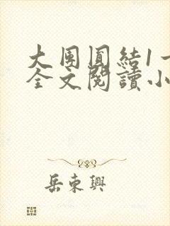 大团圆结1一6全文阅读小说