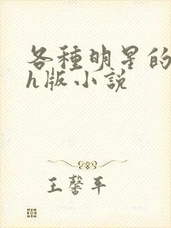 各种明星的综艺h版小说