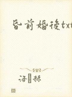 昏前婚后txt