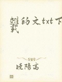 杂的文txt下载