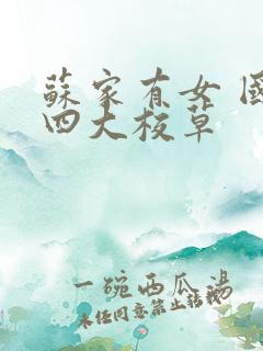 苏家有女 国防四大校草