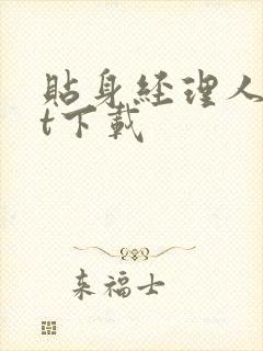 贴身经理人txt下载