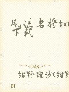 风流名将txt下载